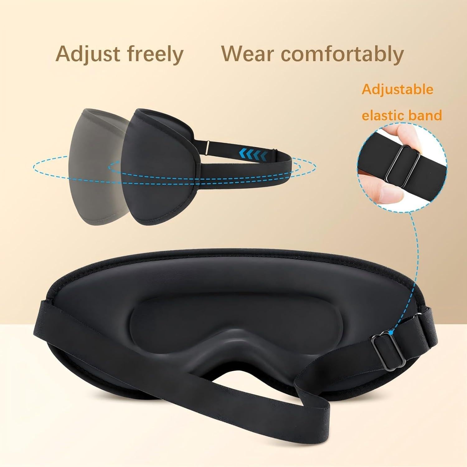 Máscara para dormir 3D SANREE ajustable y transpirable