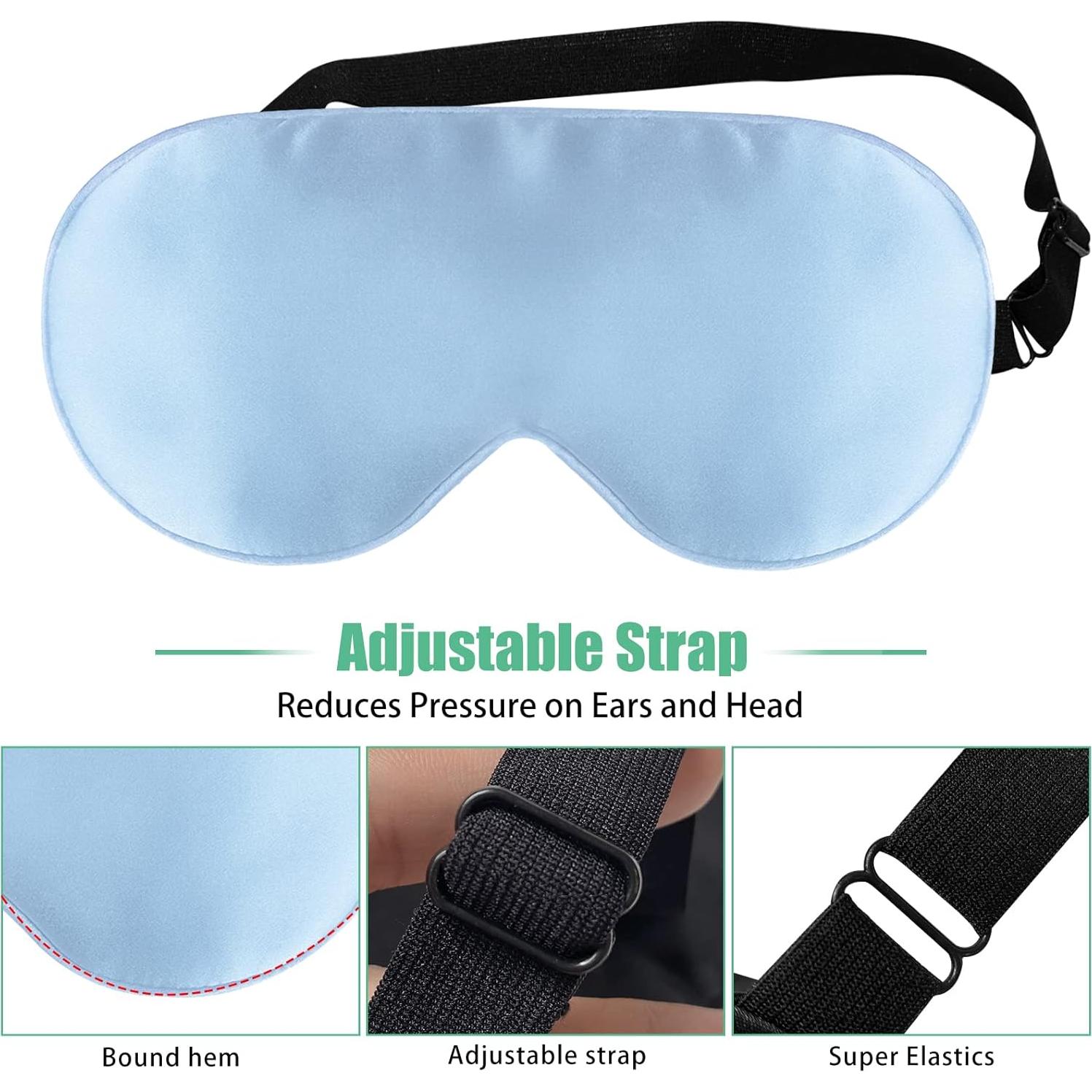 Máscara de Sueño BeeVines 100% Seda Morera Paquete de 4