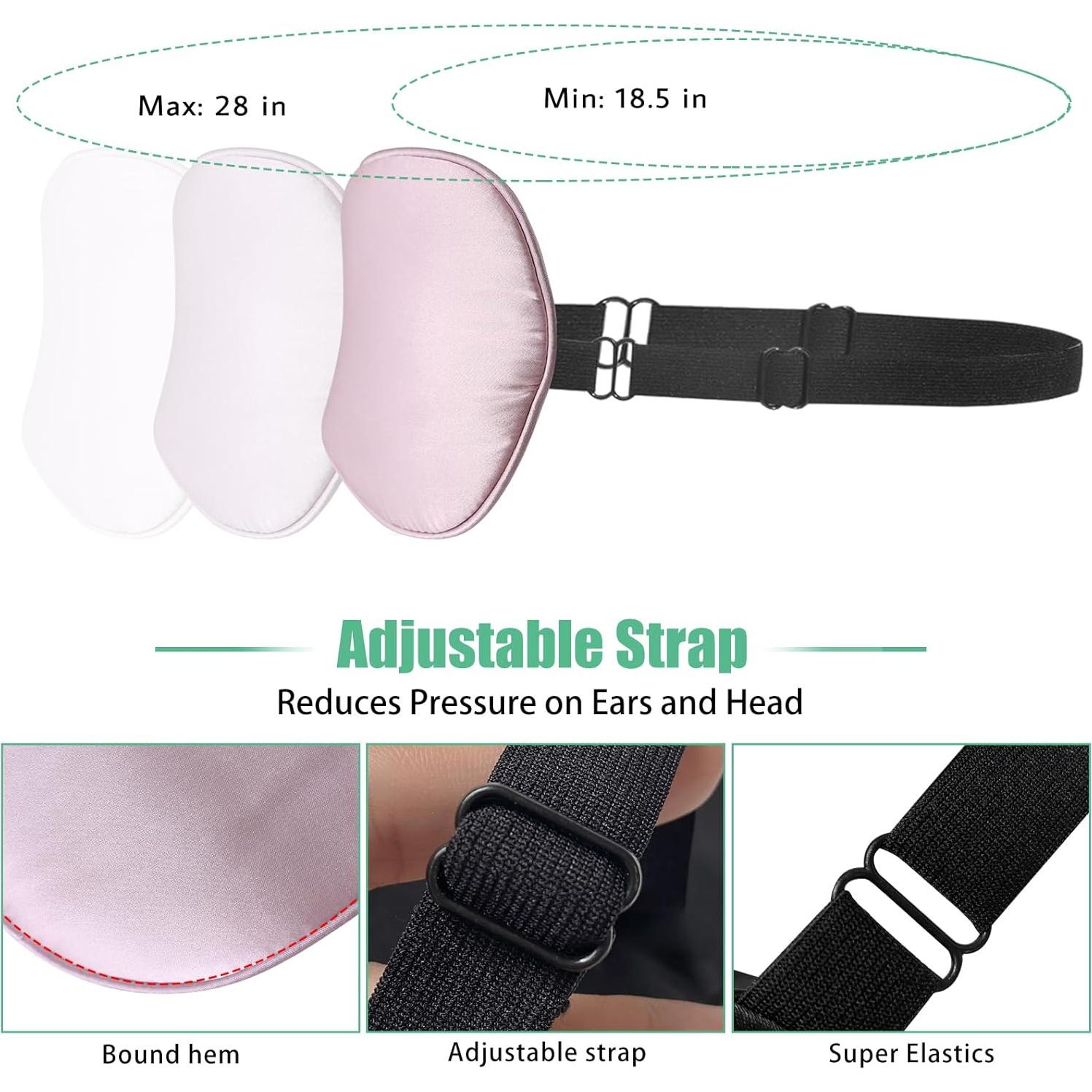 Máscara de Sueño BeeVines 100% Seda Morera Paquete de 4