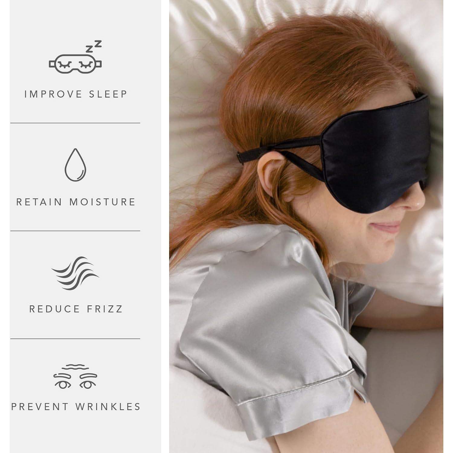 Máscara de Sueño de Seda de Morera Fishers Finery 25 Momme