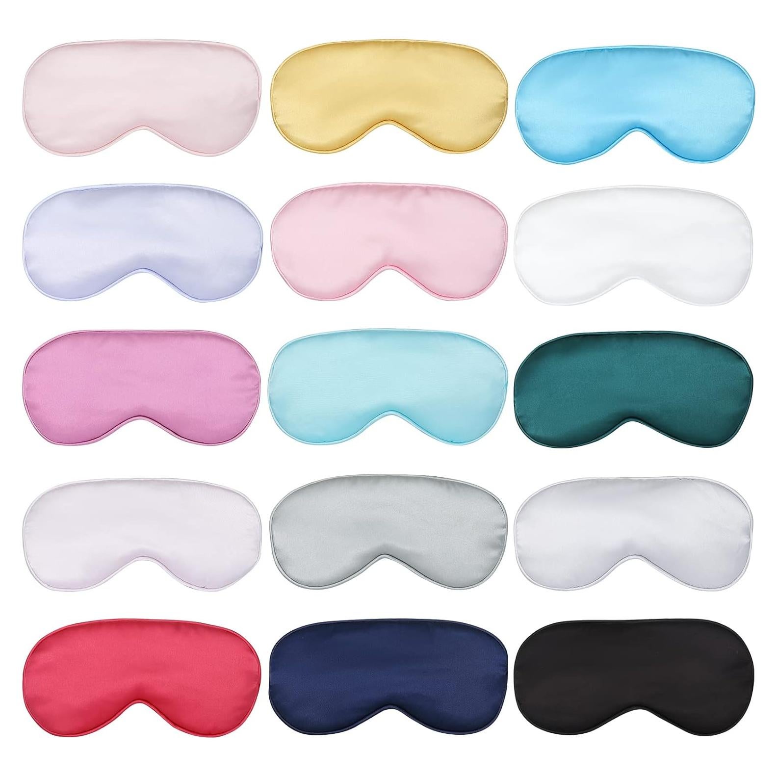 15 Máscaras de Sueño SDMOER Multicolor Ajustables 100% Blackout