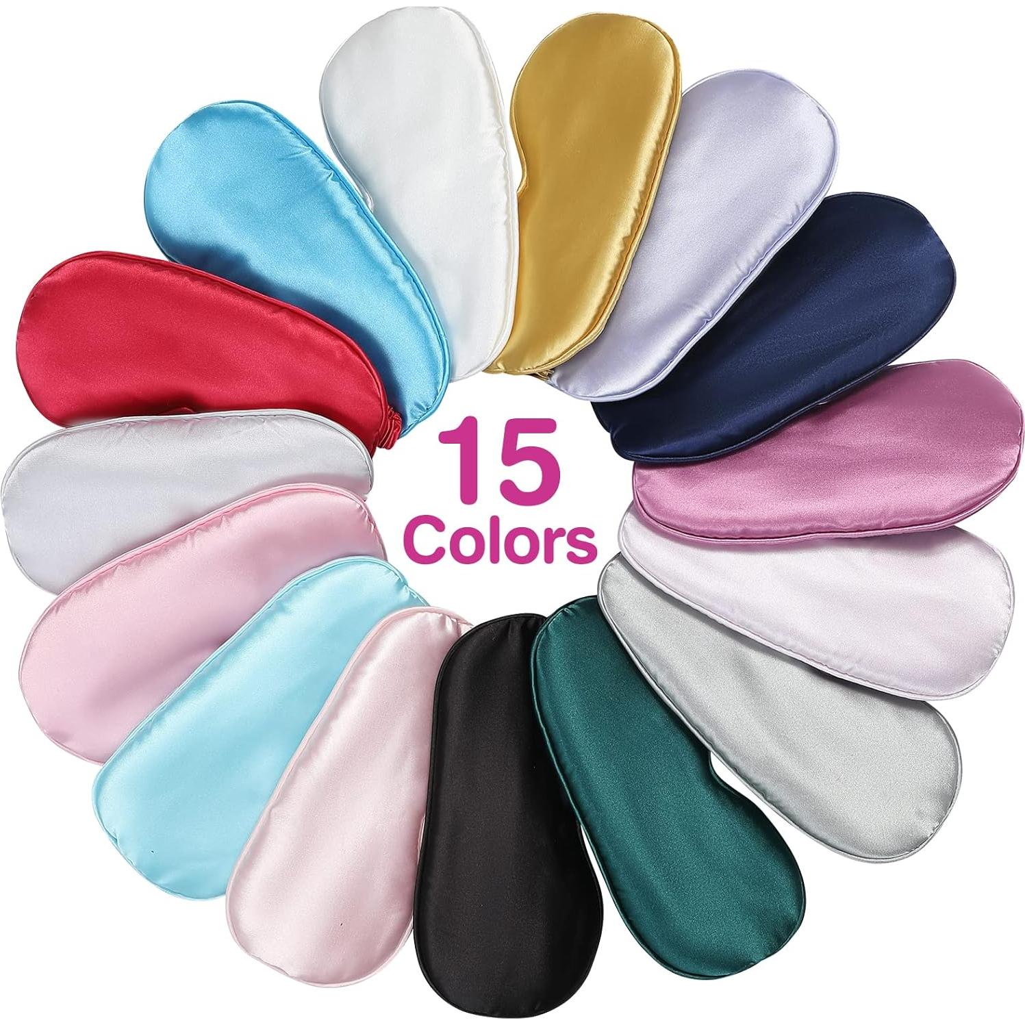 15 Máscaras de Sueño SDMOER Multicolor Ajustables 100% Blackout