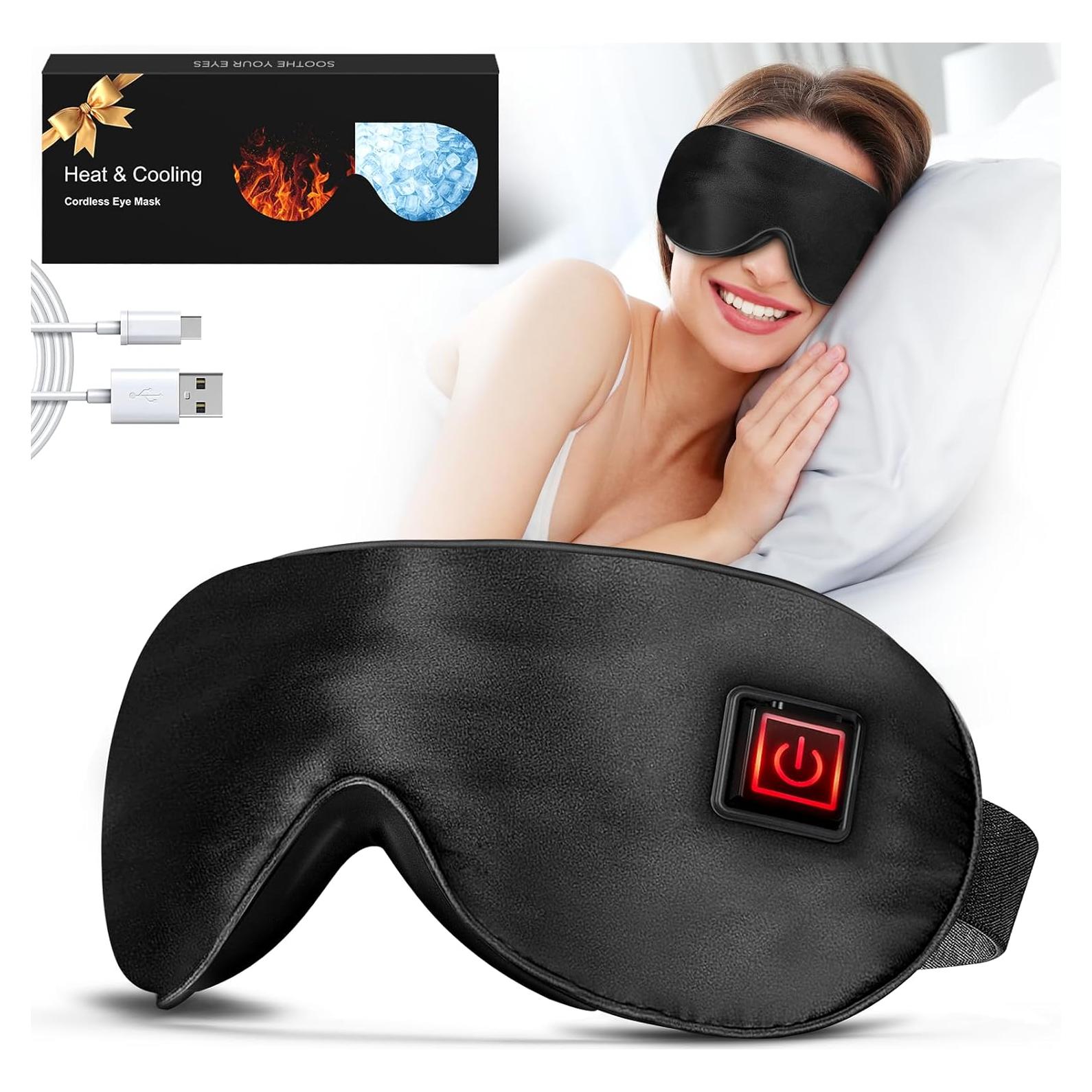 Máscara de Ojos Eléctrica Fmlave Calor y Frío USB 26,5x11,5cm