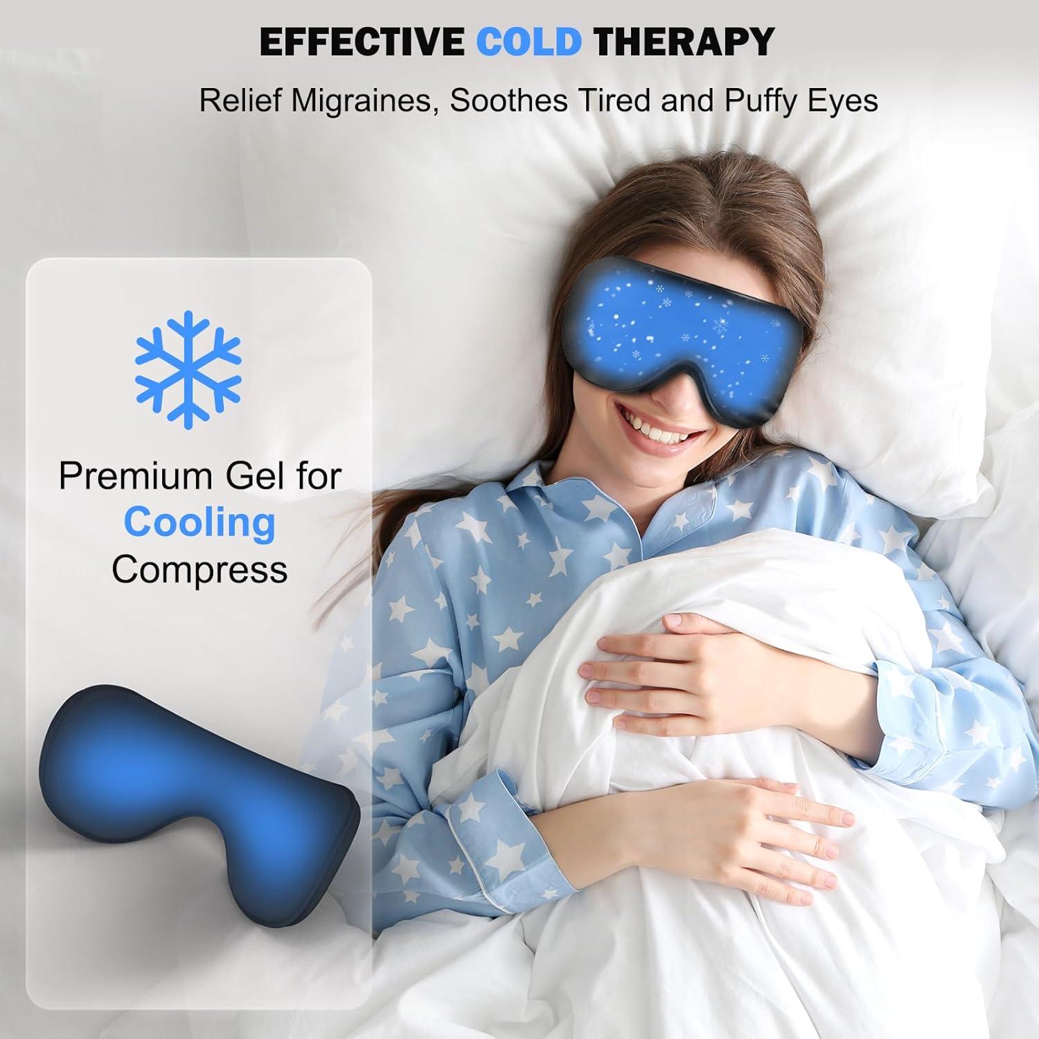 Máscara de Ojos Eléctrica Fmlave Calor y Frío USB 26,5x11,5cm