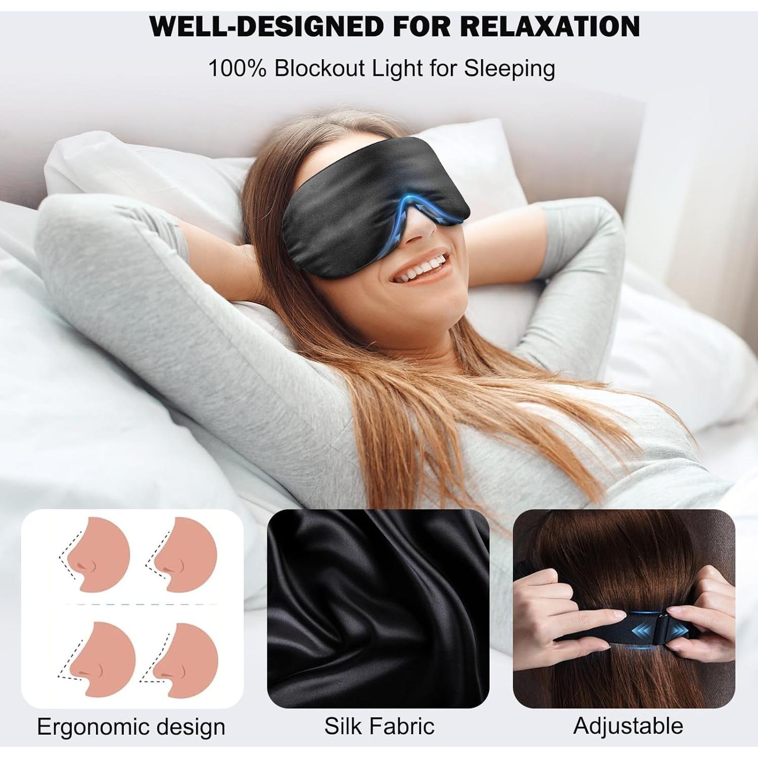 Máscara de Ojos Eléctrica Fmlave Calor y Frío USB 26,5x11,5cm