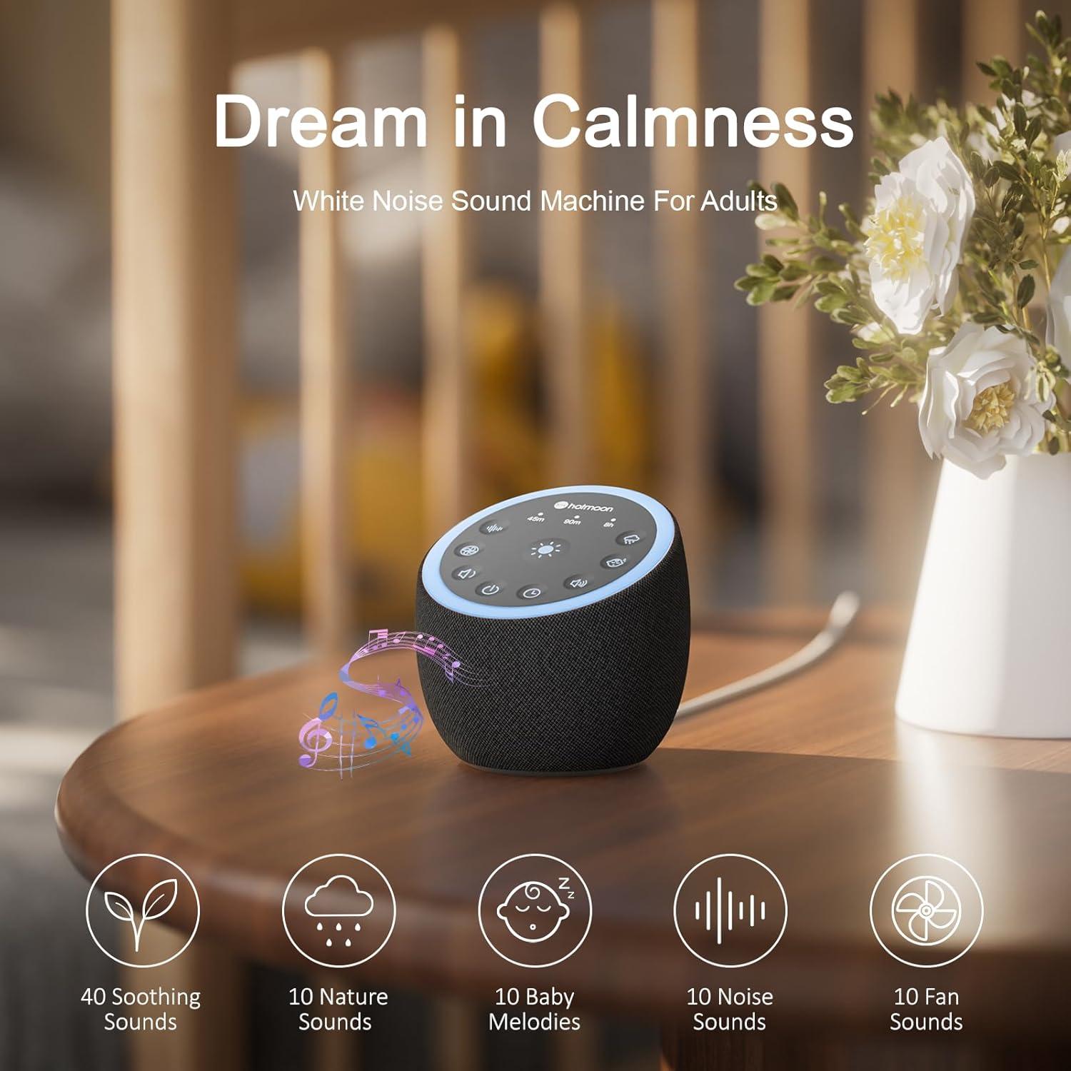 Máquina de Sonido Hotmoon con 40 Sonidos y Luz Nocturna