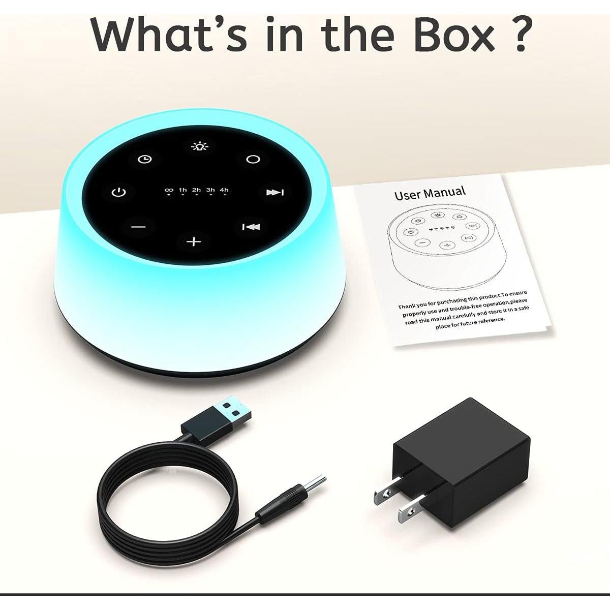 Máquina de Sonido ColorsNoise con 30 Sonidos y Luz Nocturna