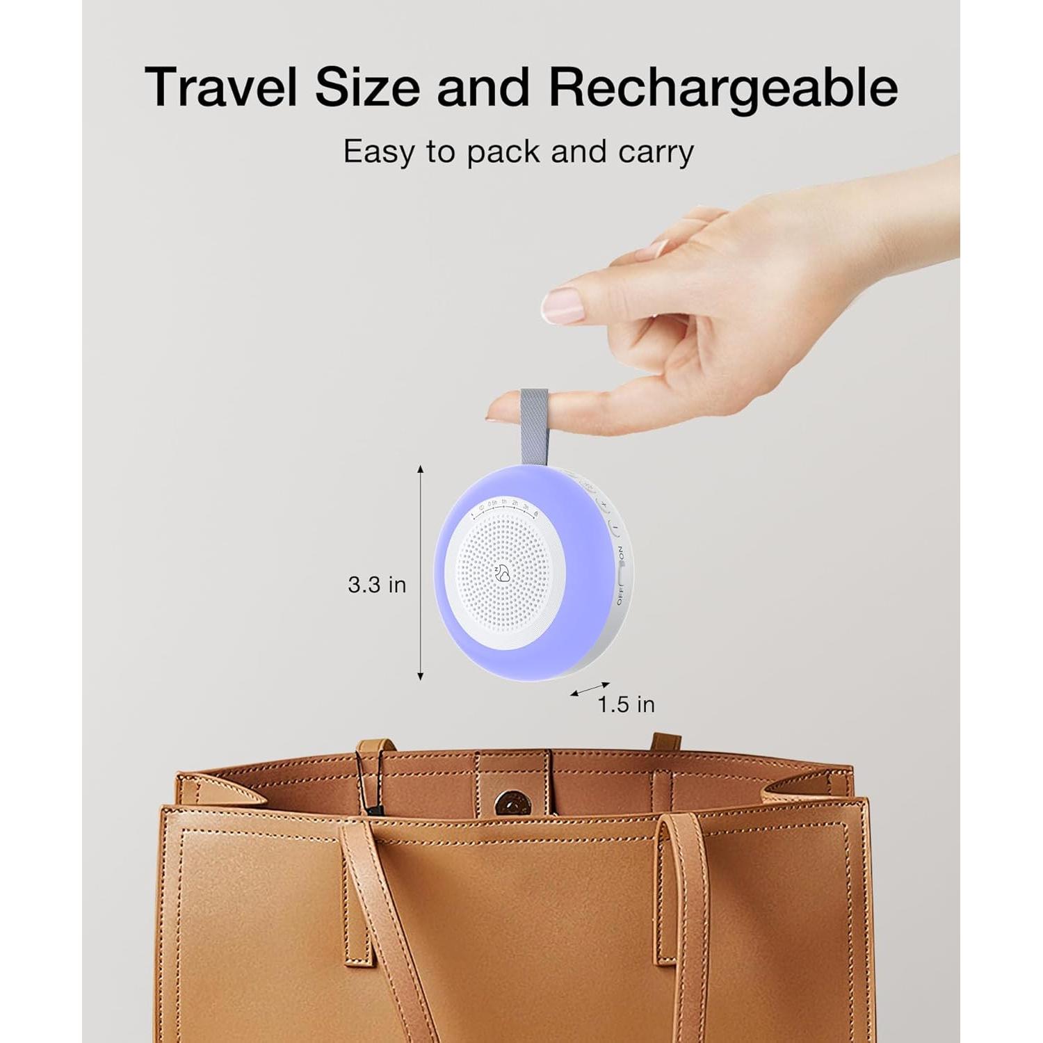 Máquina de Sonido Portátil LEICEX B51, 33 Sonidos y Luz Nocturna