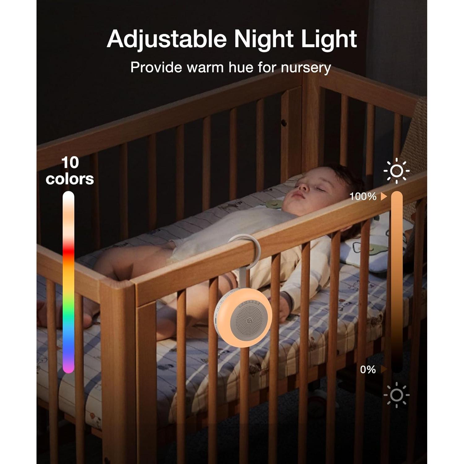 Máquina de Sonido Portátil LEICEX B51, 33 Sonidos y Luz Nocturna