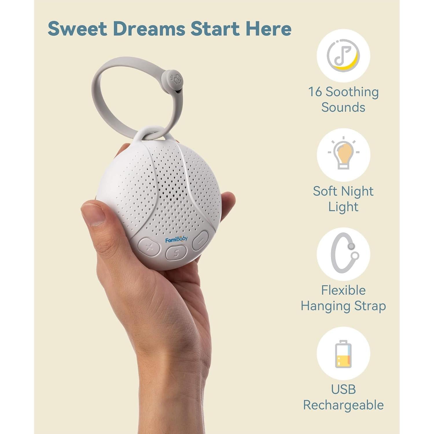 Máquina de Sonido Portátil FamiBaby HUSH GO 16 Sonidos