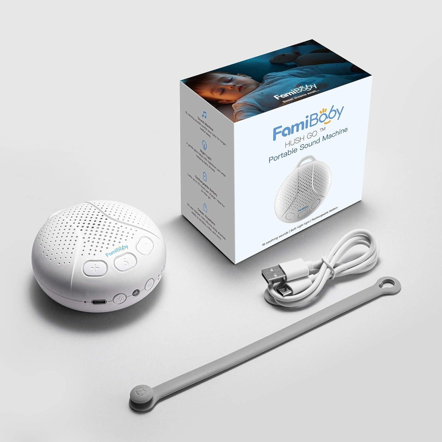 Máquina de Sonido Portátil FamiBaby HUSH GO 16 Sonidos