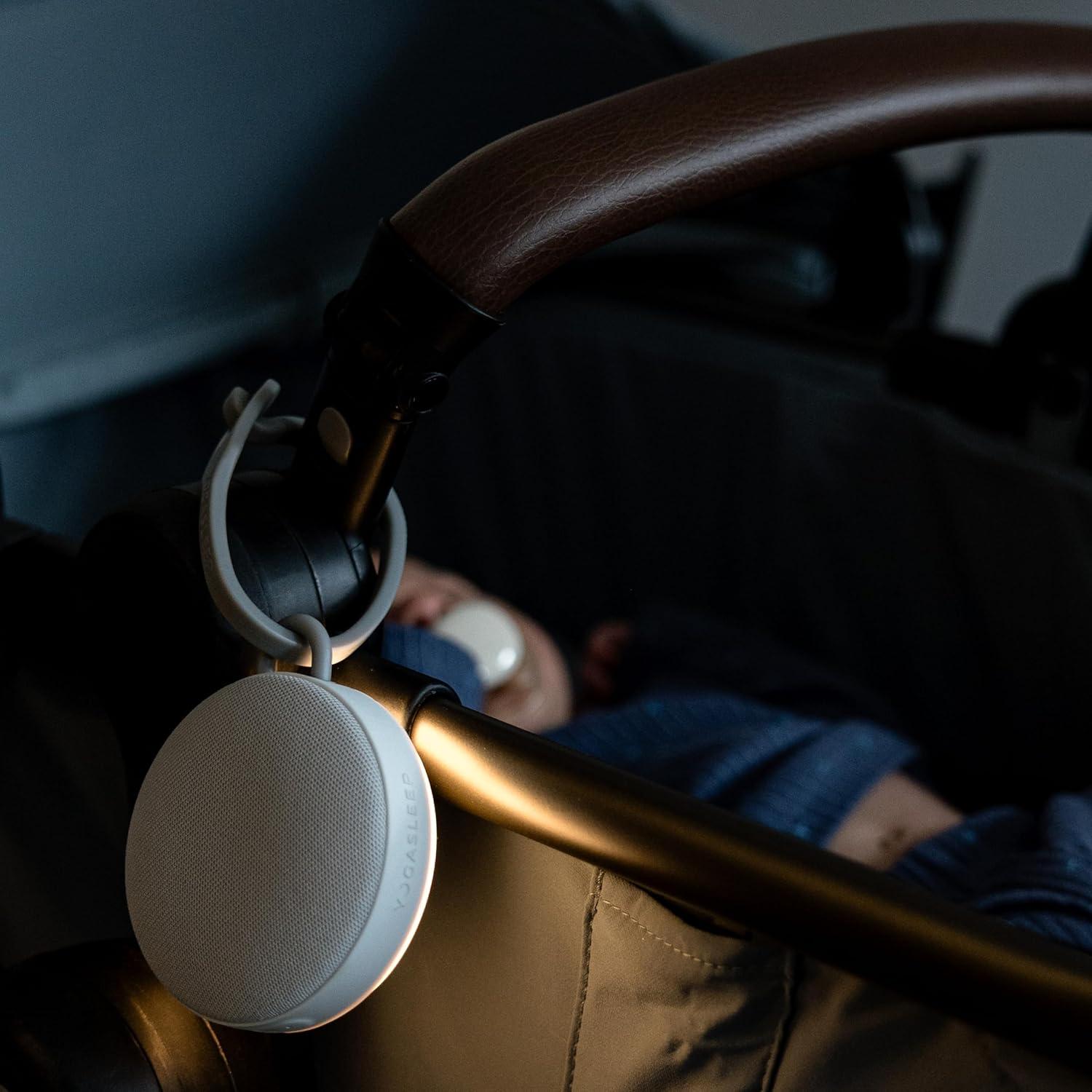 Yogasleep Hushh 2 Portable Sound Machine for Baby & Kids, New Reinforced Clip, Backlit Buttons, Night Light, 6 Soothing Natural Sounds, Easy to Use Timer, Volume Control, Toddler Lock, Noise Canceling