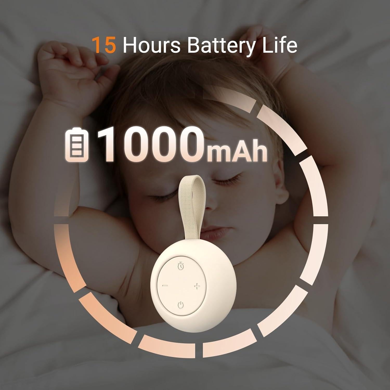 Máquina de Sonido Portátil para Bebés 12 Sonidos 15h Batería