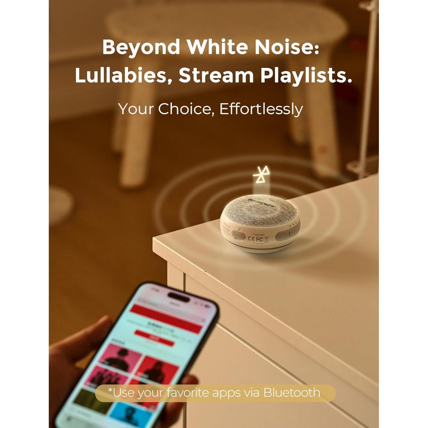 Máquina de Sonido Portátil Momcozy WN06 con Luz Nocturna