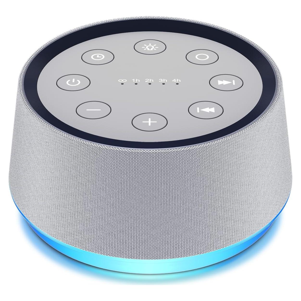 Máquina de Ruido Blanco LazyNight con 30 Sonidos y Luz Nocturna