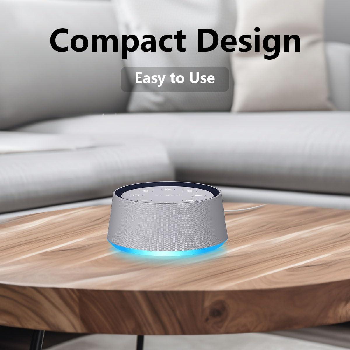 Máquina de Ruido Blanco LazyNight con 30 Sonidos y Luz Nocturna