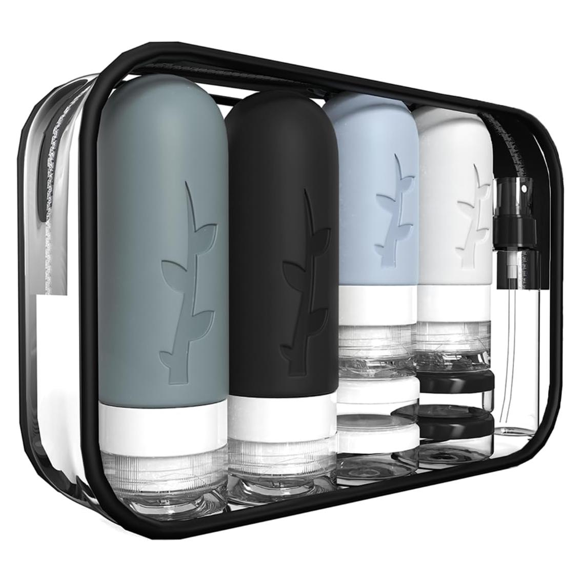 Set de 18 Botellas de Viaje Tocelffe Silicona A prueba de Fugas