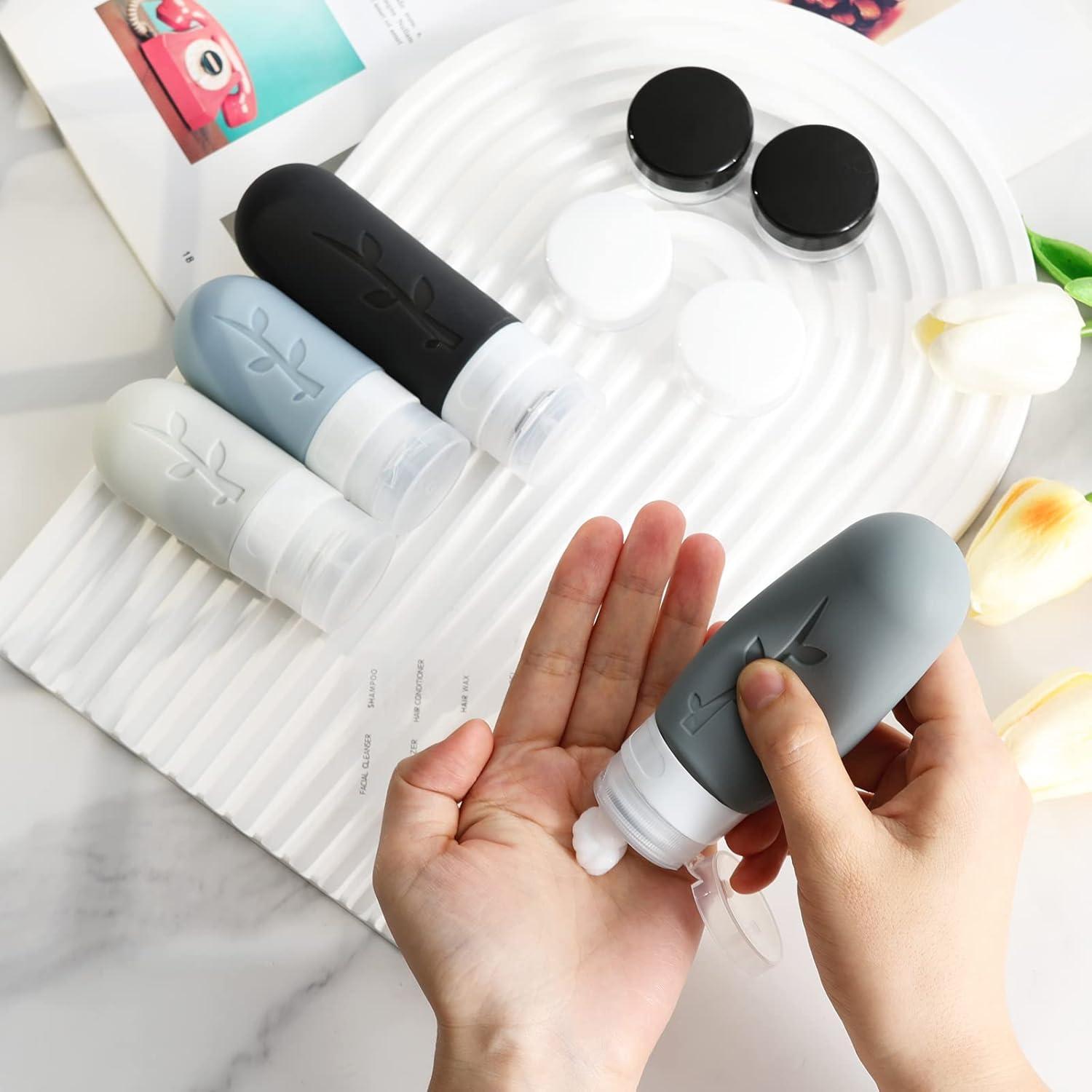 Set de 18 Botellas de Viaje Tocelffe Silicona A prueba de Fugas