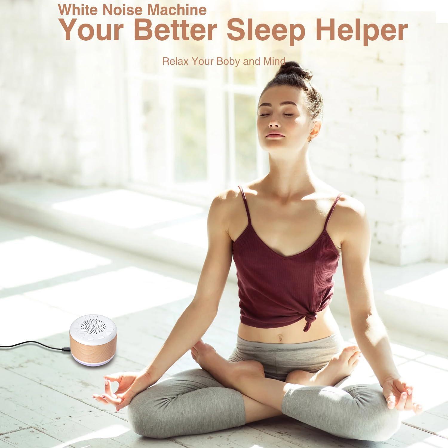 Máquina de Ruido Blanco Monerr 24 Sonidos Luz Nocturna