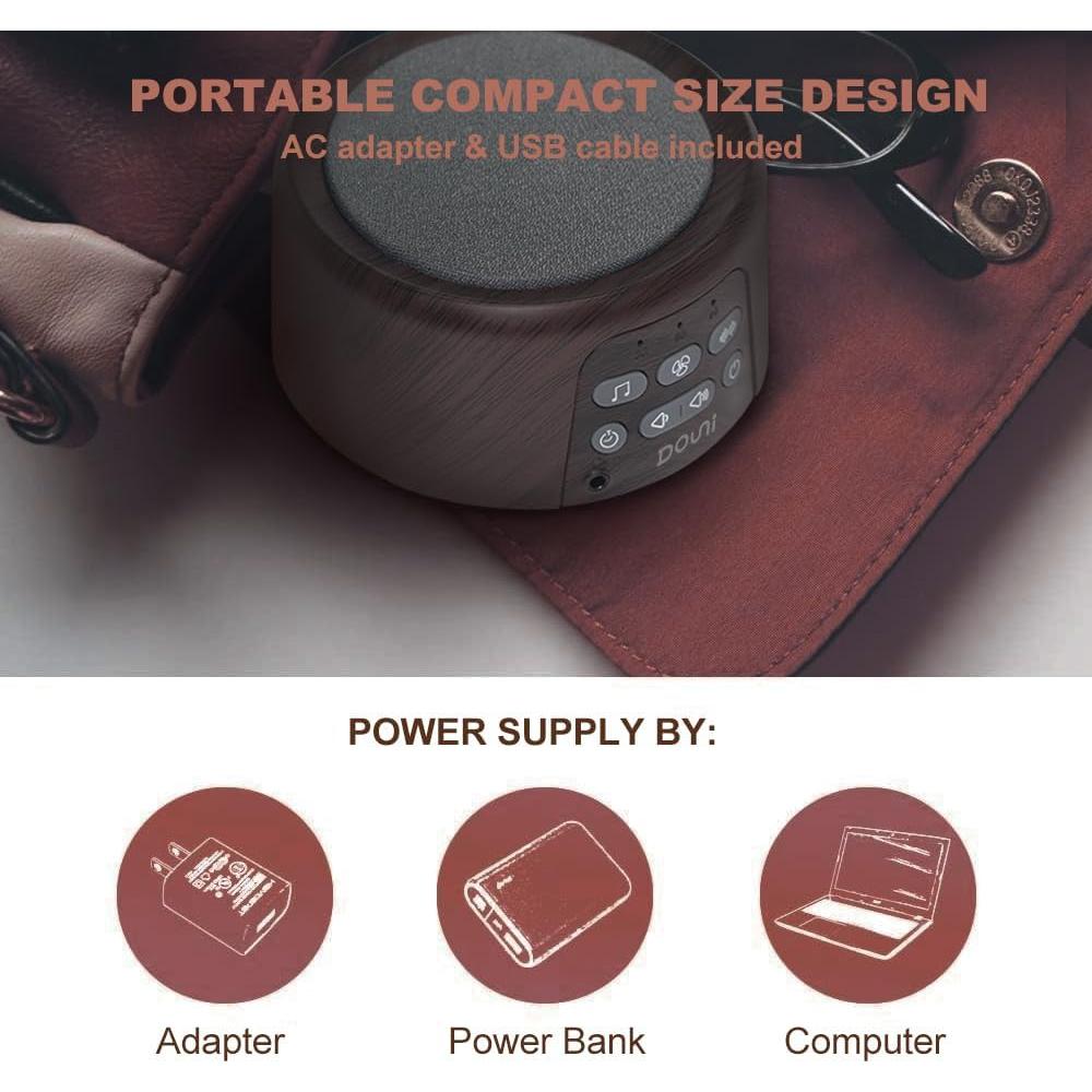 Máquina de Ruido Blanco Douni con 27 Sonidos Calmantes