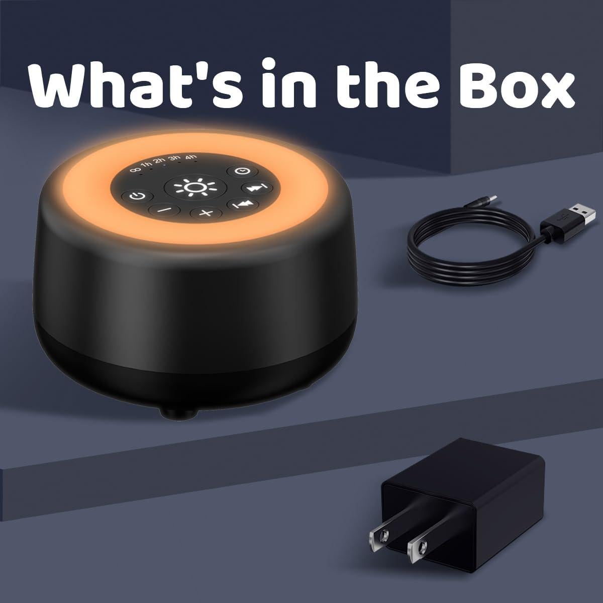 Máquina de Sonido Blanco Sleepbox 25 Sonidos Luz Nocturna