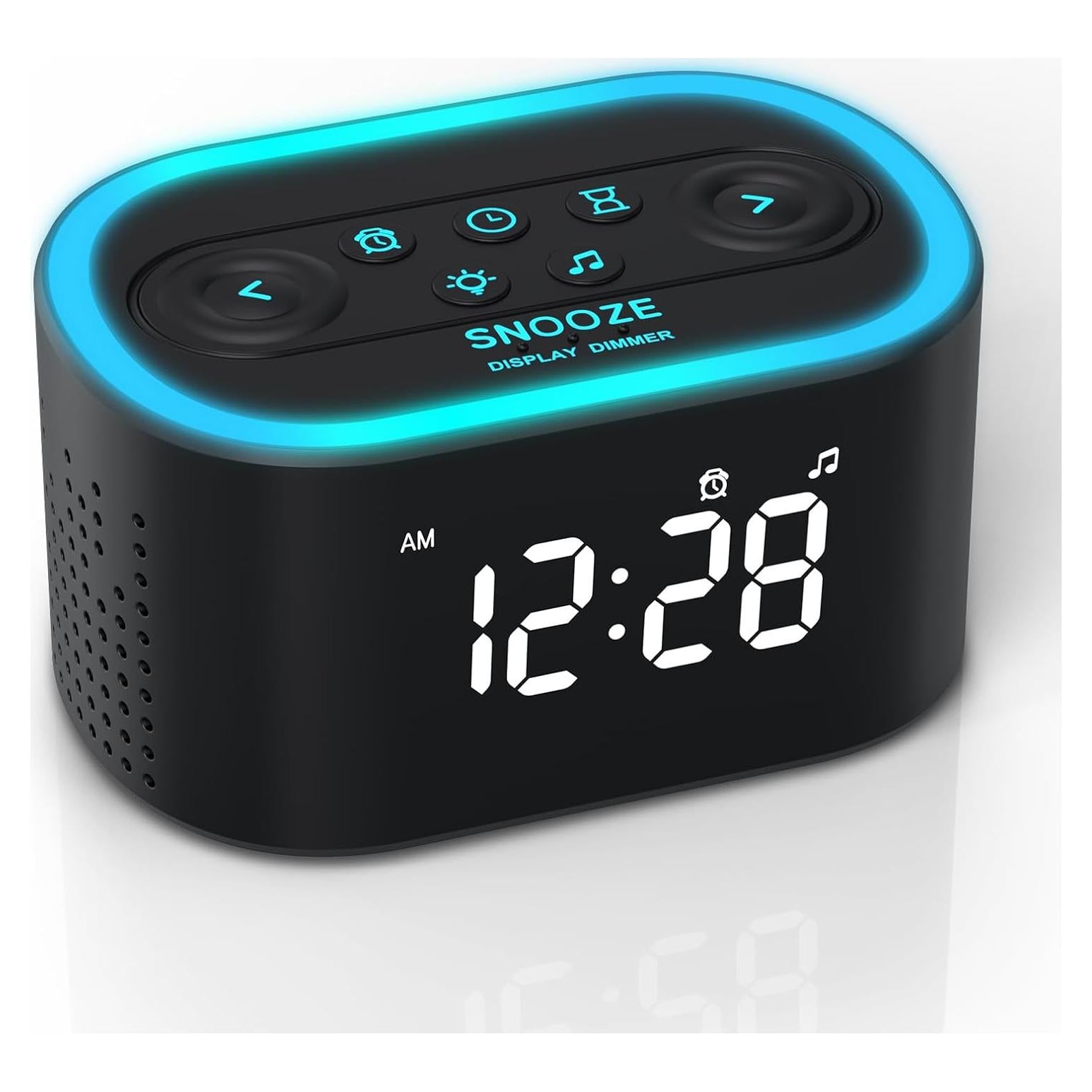 Reloj Despertador Digital Kerchan A1S con Sonido Blanco y Luz