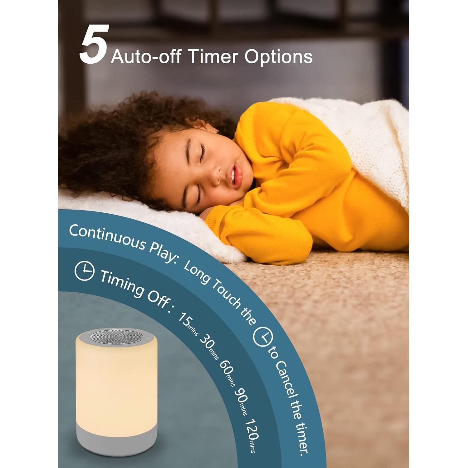 Máquina de Ruido Blanco YYDSKIT con Luz Nocturna 32 Sonidos