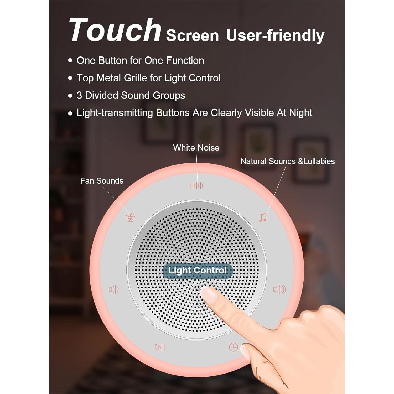 Máquina de Ruido Blanco YYDSKIT con Luz Nocturna 32 Sonidos