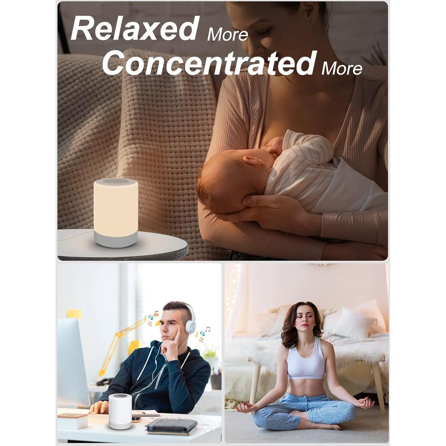 Máquina de Ruido Blanco YYDSKIT con Luz Nocturna 32 Sonidos