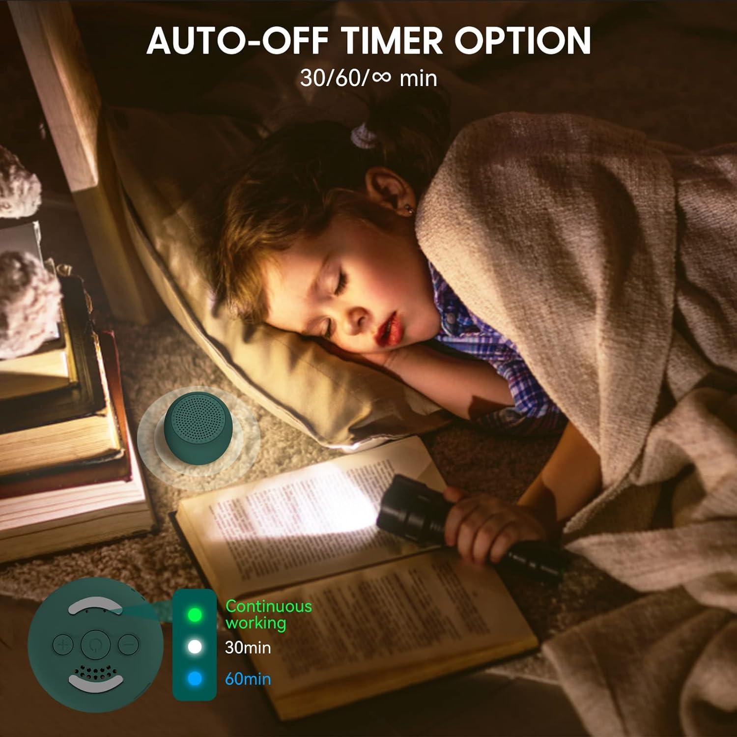 Máquina de Ruido Blanco Babelio Mini Verde 15 Sonidos