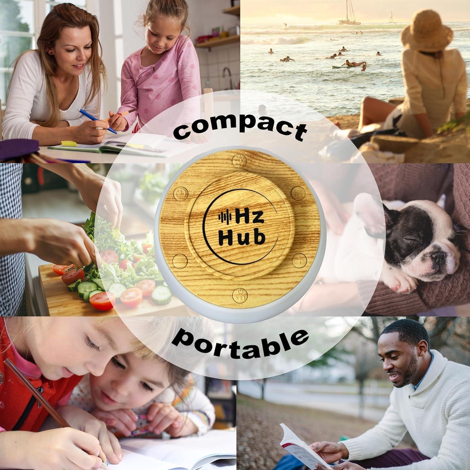 Máquina de Sonido Portátil Hz Hub - 15 Sonidos Calmantes