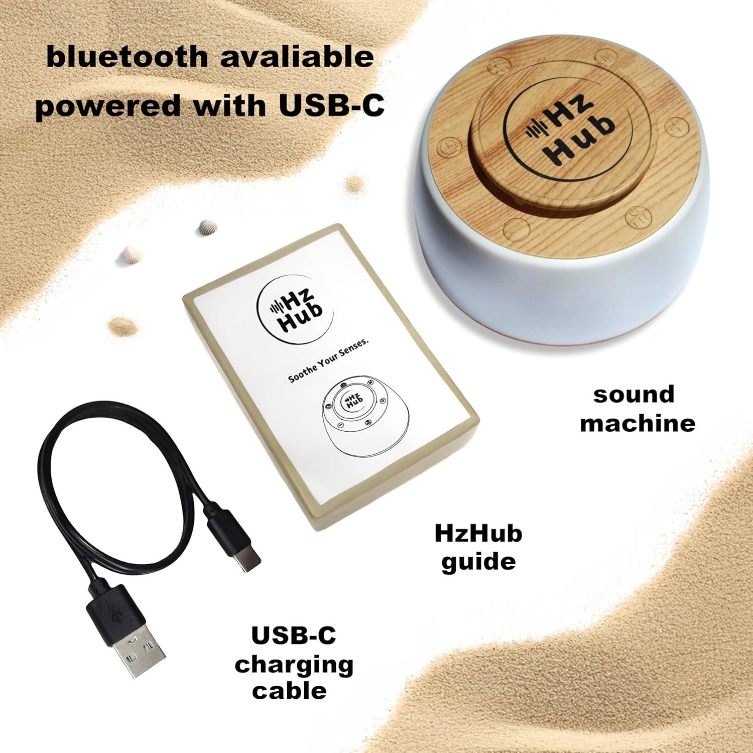 Máquina de Sonido Portátil Hz Hub - 15 Sonidos Calmantes