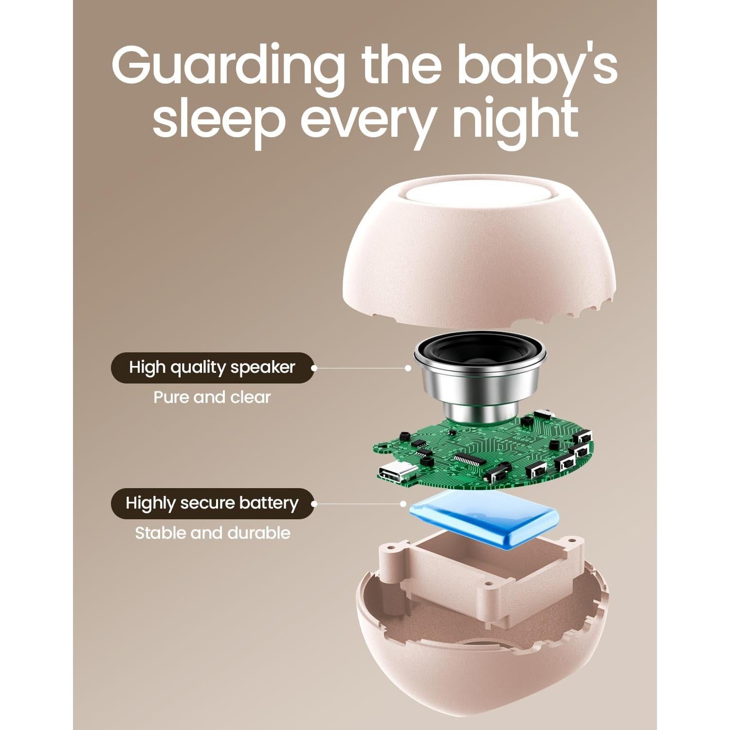 Máquina de Sonido Portátil CHICWAY Rosa 18 Sonidos Relax