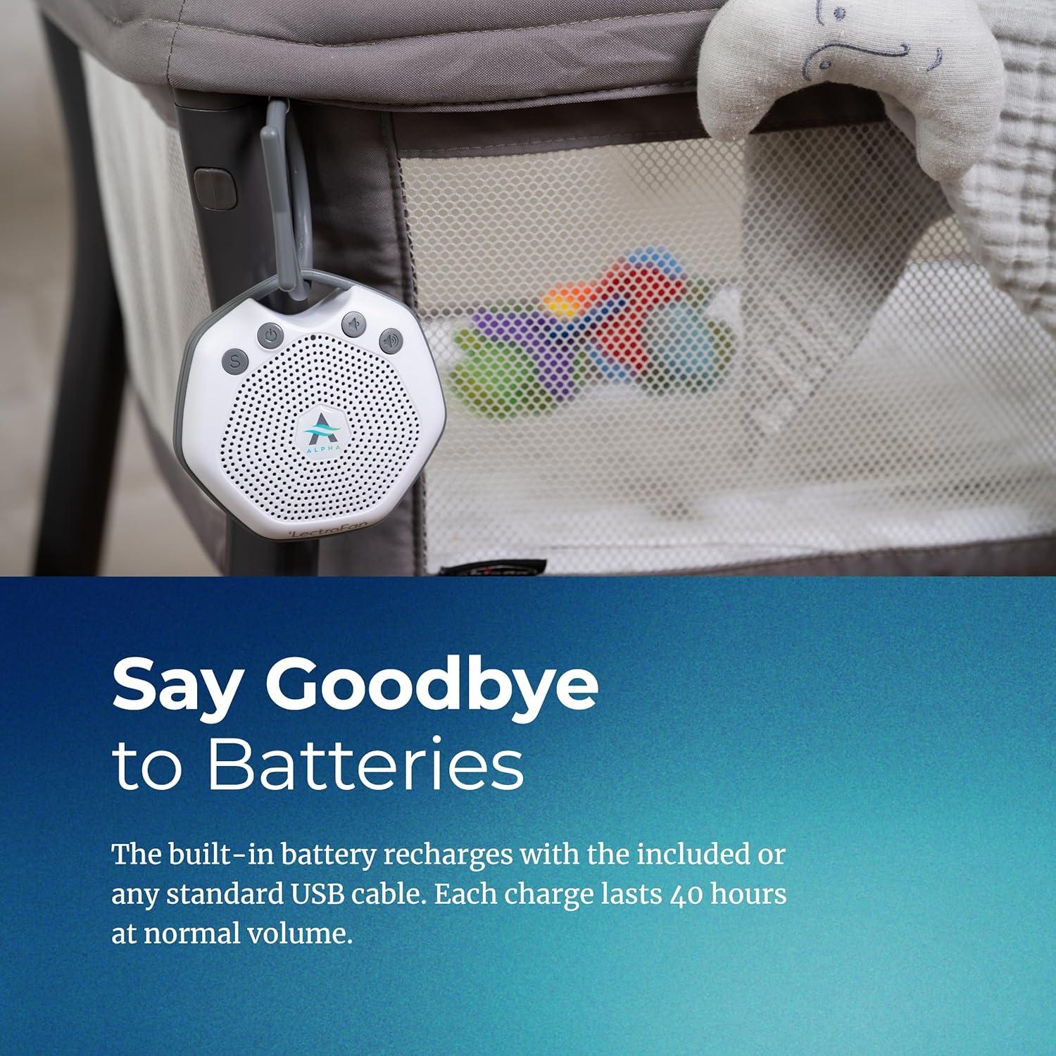 Máquina de Sonido Portátil LectroFan Alpha - Ruido Blanco Recargable