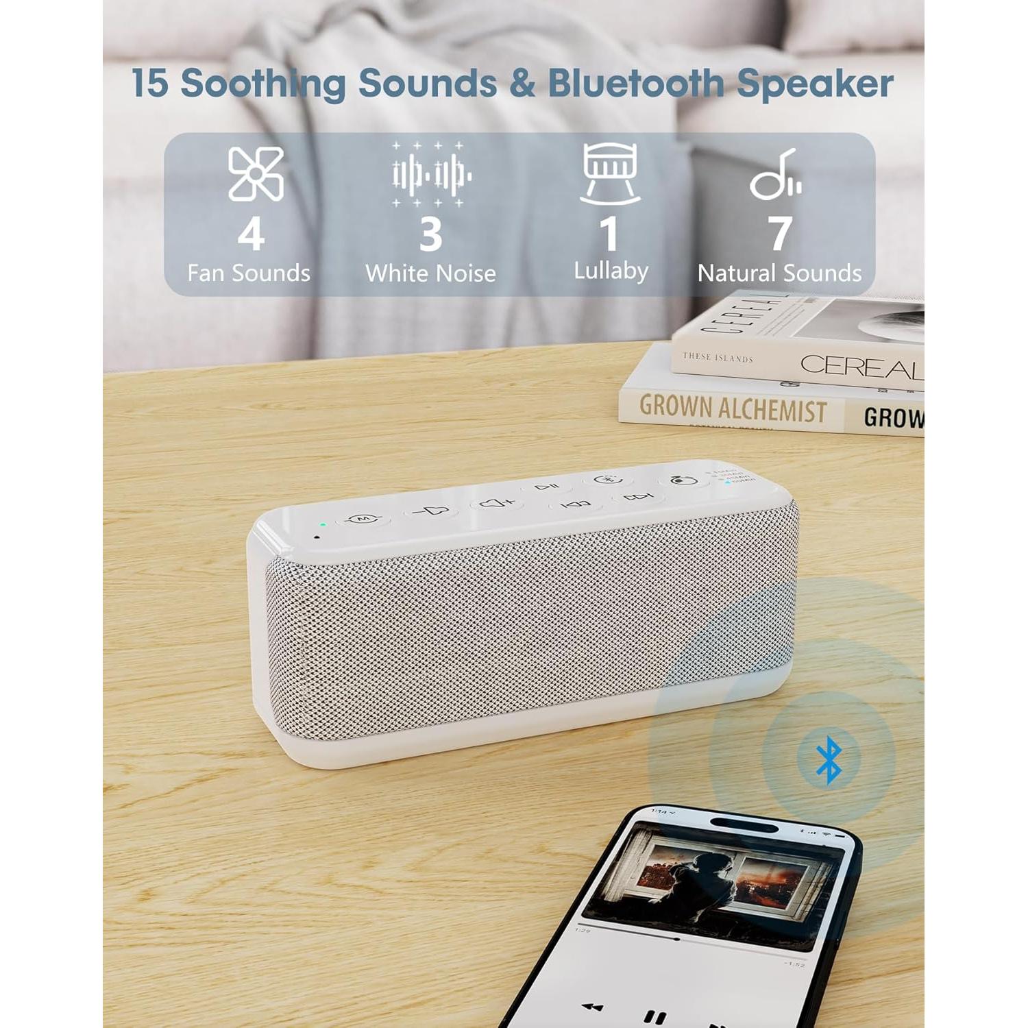 Máquina de Sonido Bluetooth Wismco CR1016L 15 Sonidos 40H