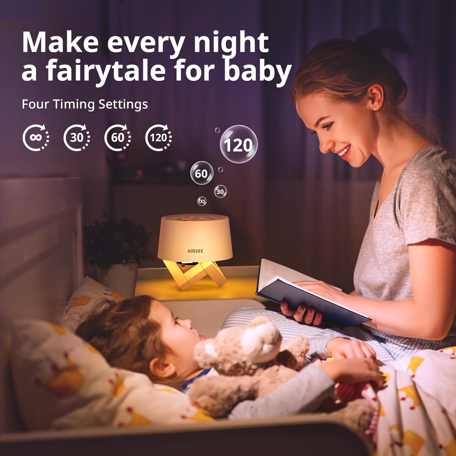 Máquina de Sonido Blanco AIRSEE 31 Sonidos Luz Nocturna