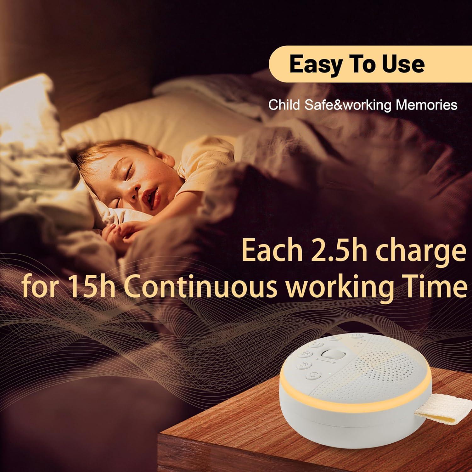 Máquina de Ruido Blanco Cymrix C100 con 21 Sonidos y Luz