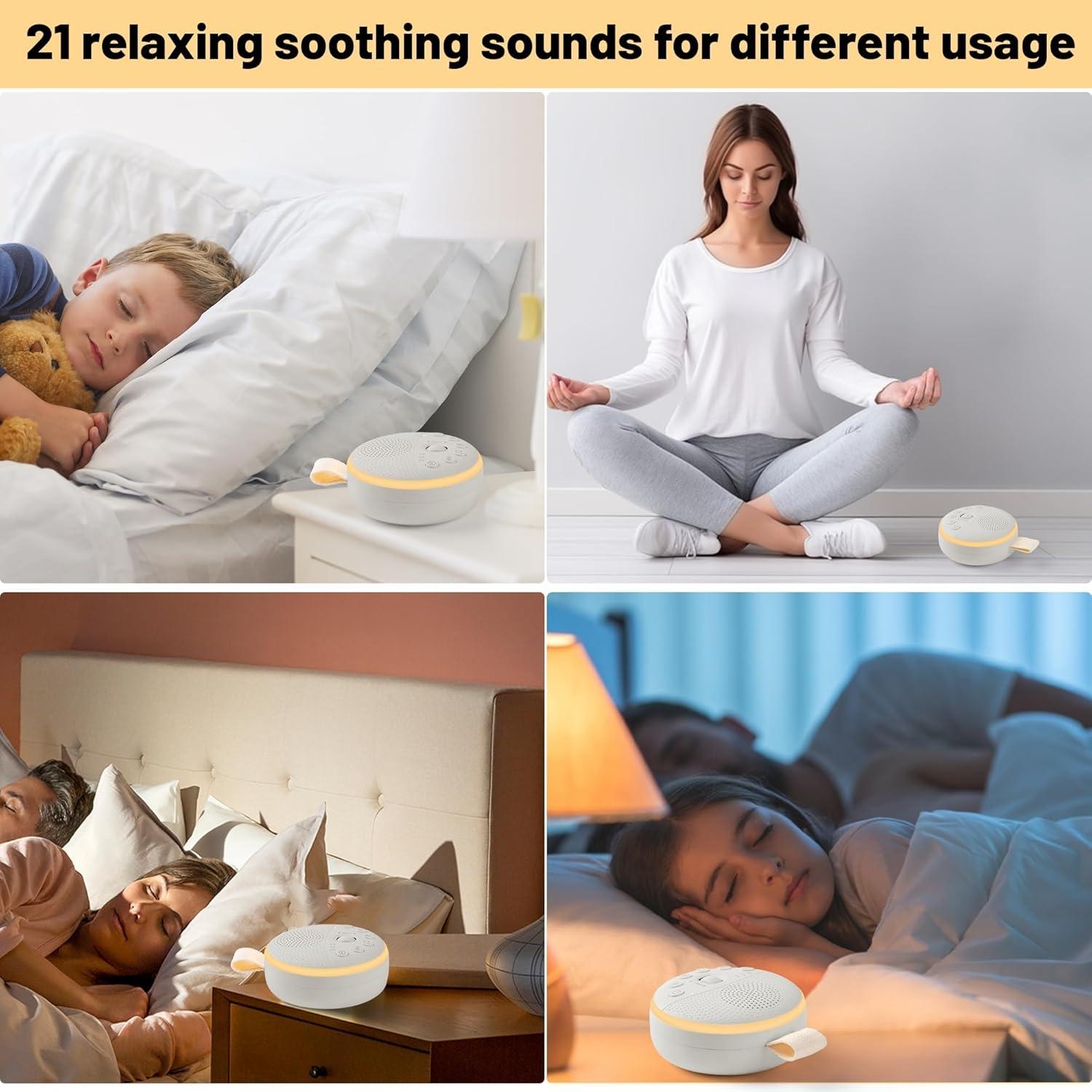 Máquina de Ruido Blanco Cymrix C100 con 21 Sonidos y Luz