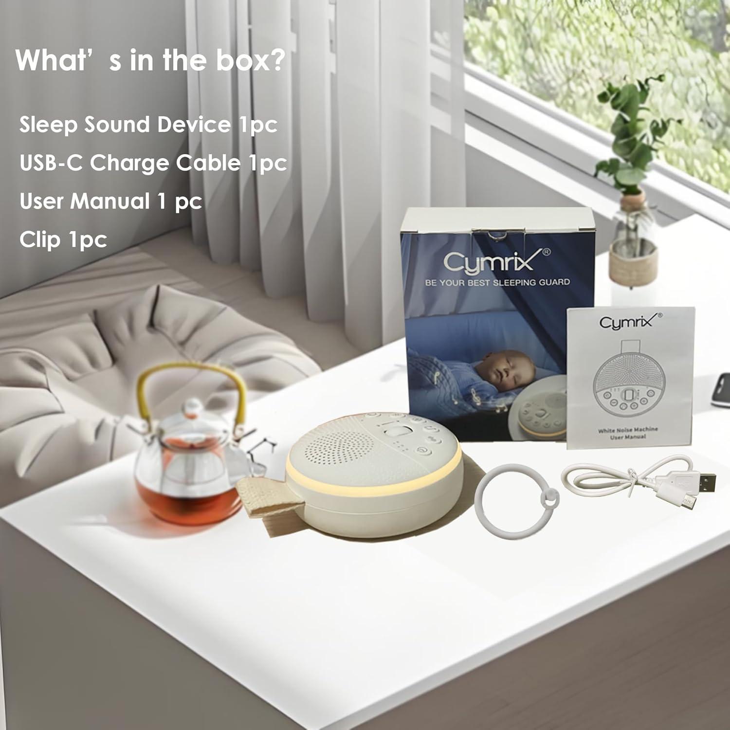 Máquina de Ruido Blanco Cymrix C100 con 21 Sonidos y Luz