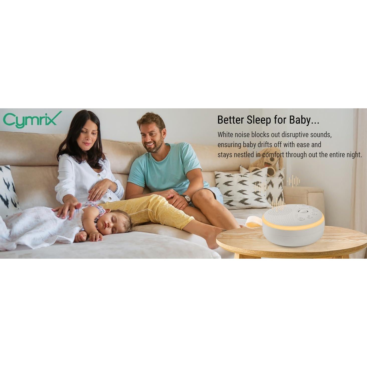 Máquina de Ruido Blanco Cymrix C100 con 21 Sonidos y Luz