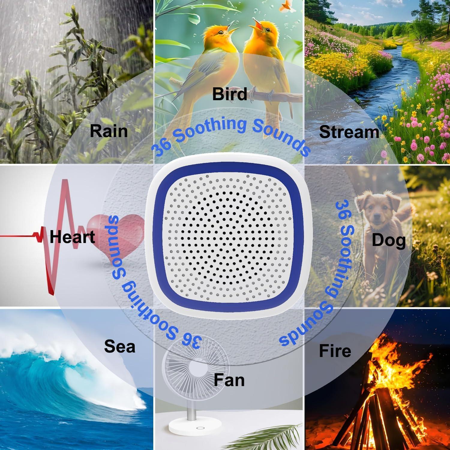 Máquina de Ruido Blanco UNIONOW 36 Sonidos 1800mAh