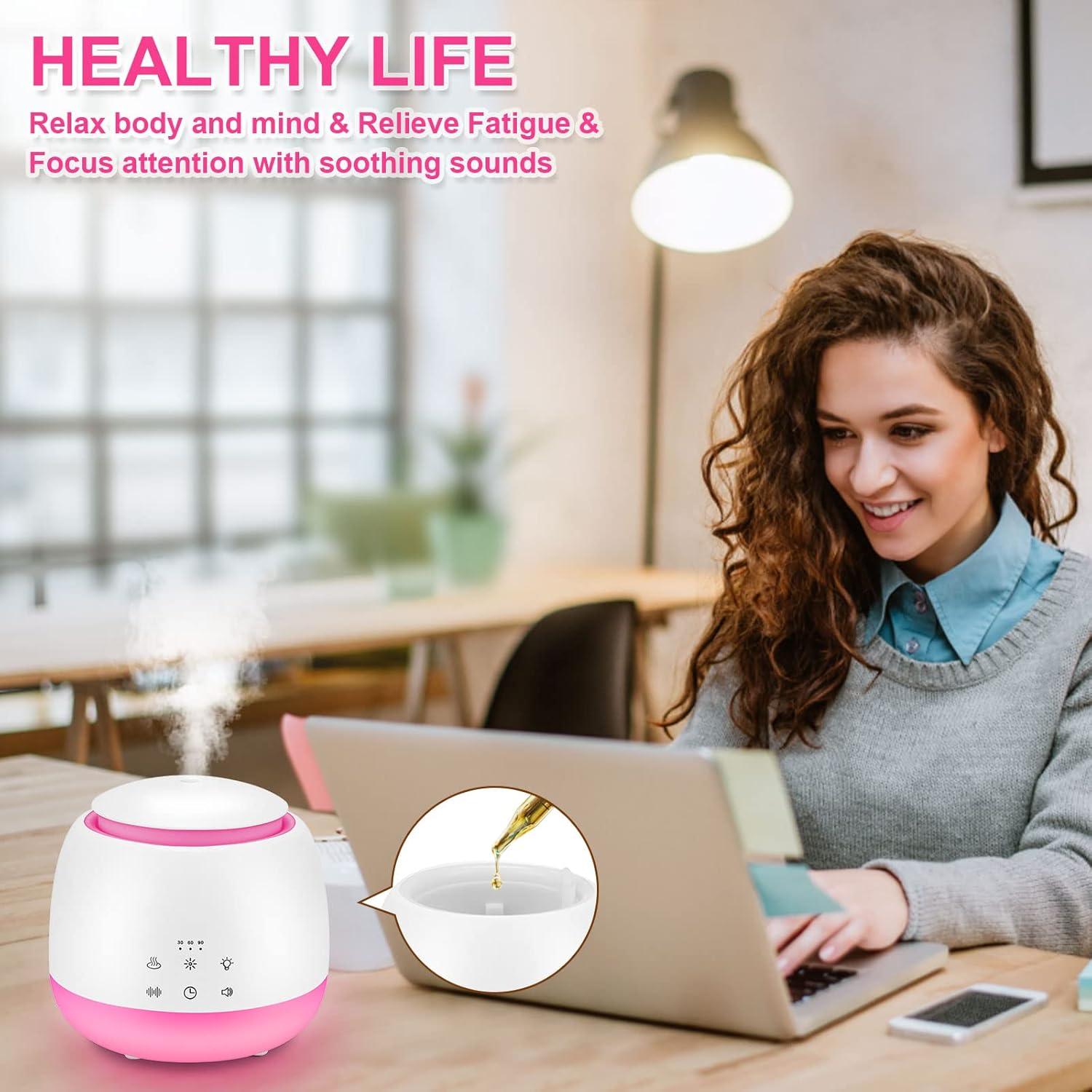 Difusor de Aromaterapia ALVOGIMOR 300ml con Ruido Blanco