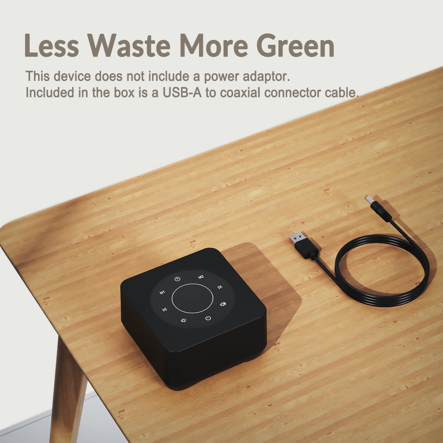 Máquina de Sonido Blanco Kipcush 20 Sonidos Relajantes Negro