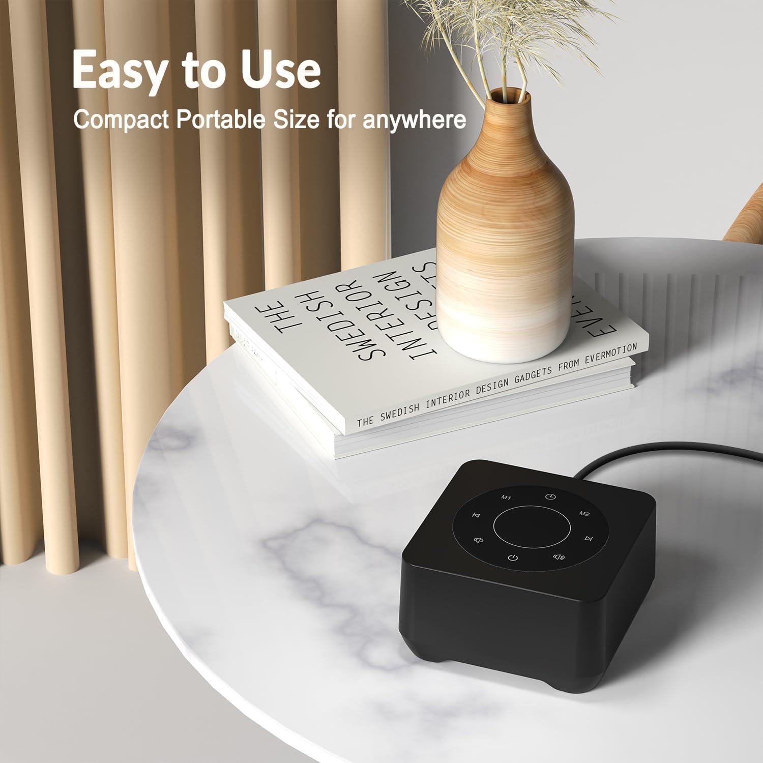 Máquina de Sonido Blanco Kipcush 20 Sonidos Relajantes Negro