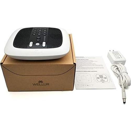 WELLUR Máquina de Sonido Estéreo Ruido Blanco y Natural