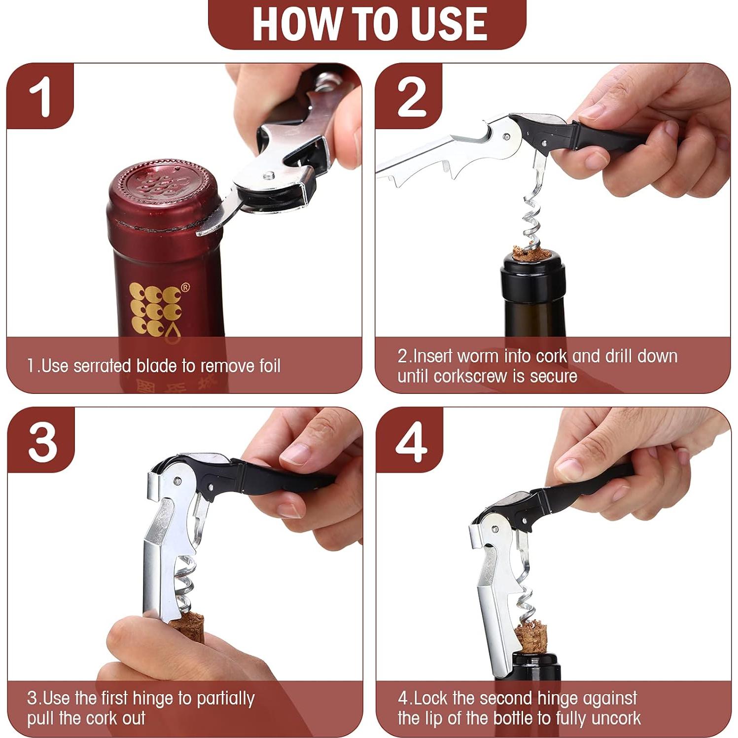 Abridor de Botellas Honoson Negro 16 Piezas Acero