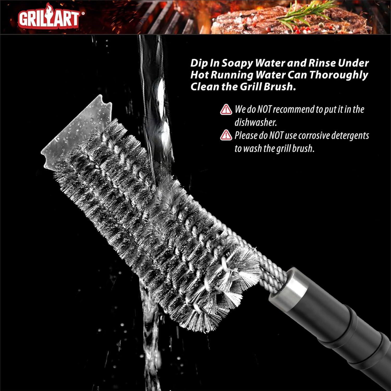 Cepillo y Raspador para Parrilla GRILLART BR-8529 43cm
