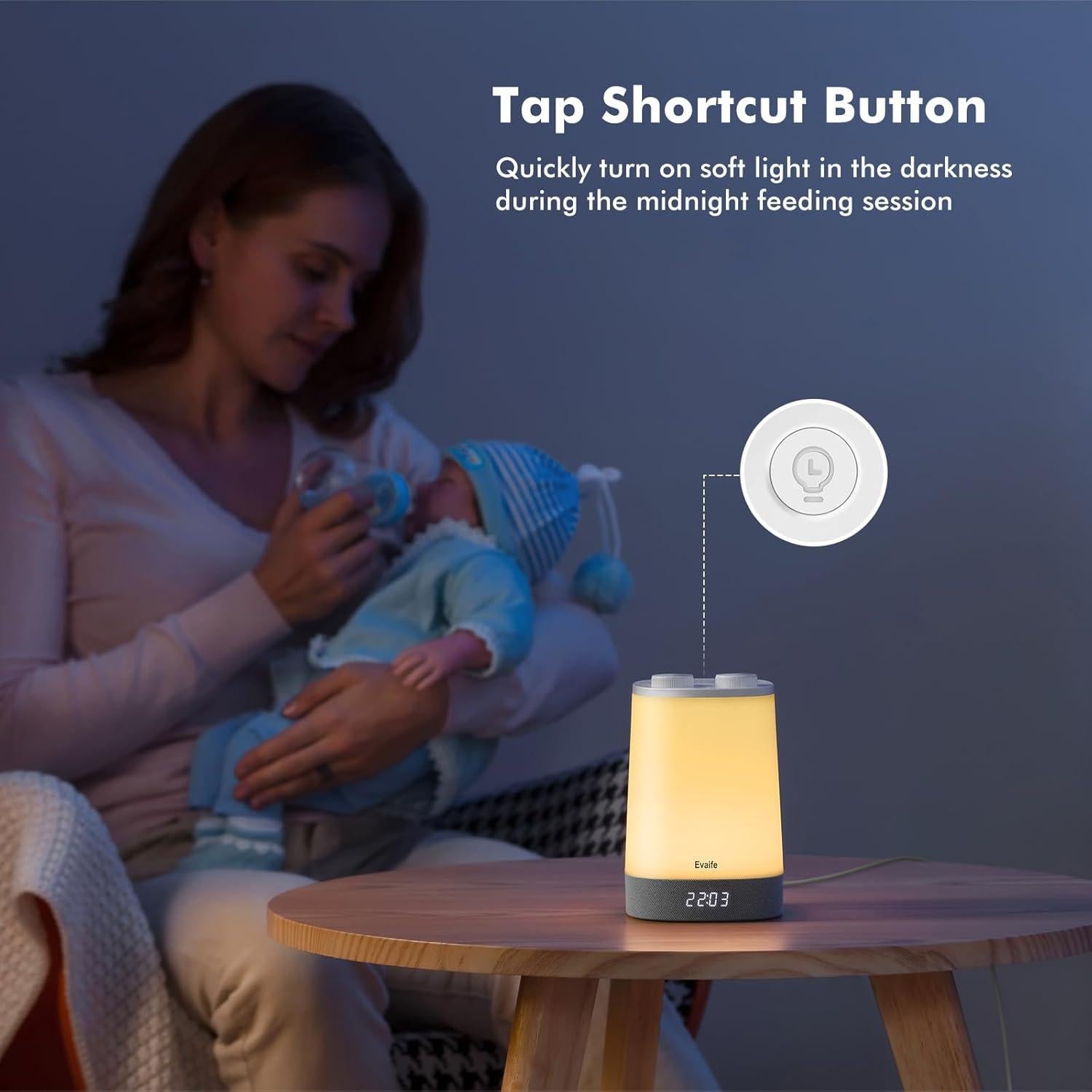 Máquina de Sonido y Luz Nocturna Evaife EV001 para Bebés