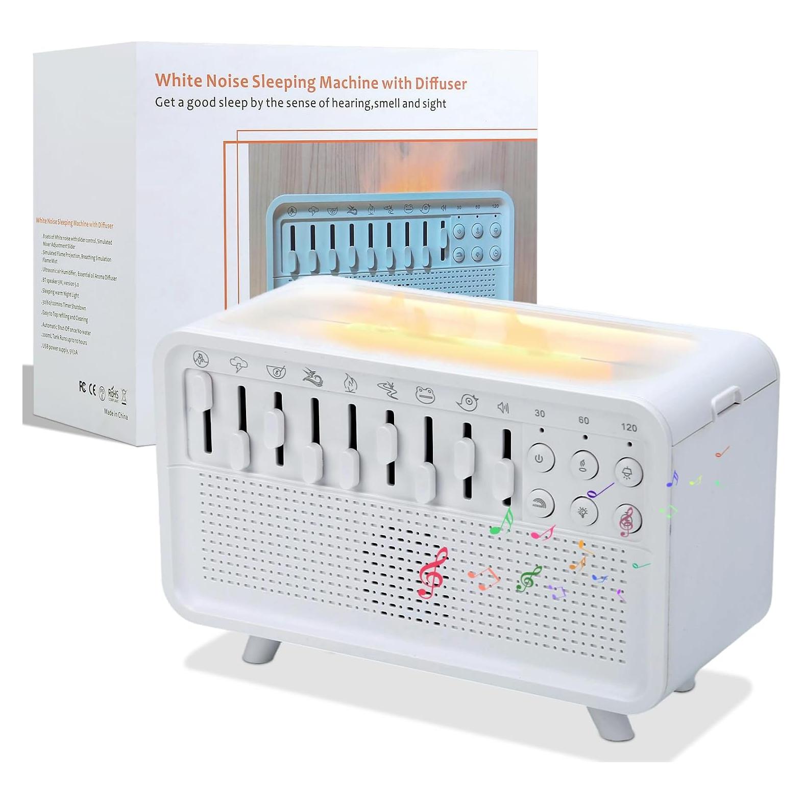 Humidificador de Ruido Blanco ASFHJP 3 en 1 con Luz Nocturna