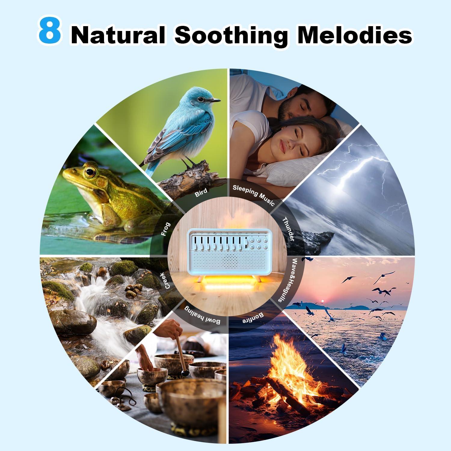 Humidificador de Ruido Blanco ASFHJP 3 en 1 con Luz Nocturna